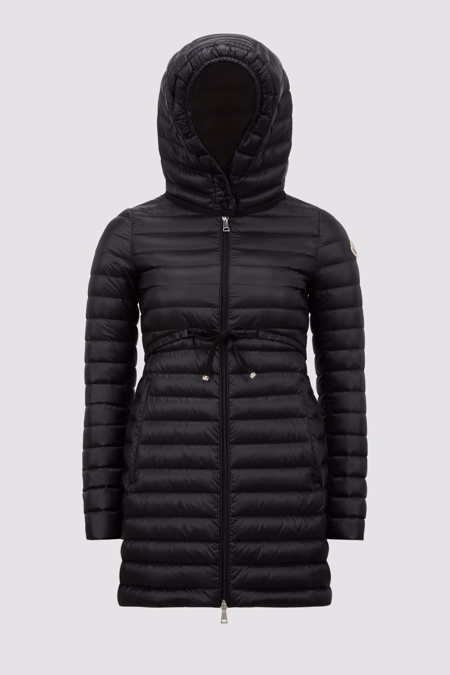 Doudoune longue à capuche ajustée et évasée Barbel Femmes Noir Moncler 2